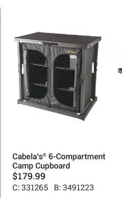 Bass Pro Cabela׳s 6-Compartment Camp Cupboard offer