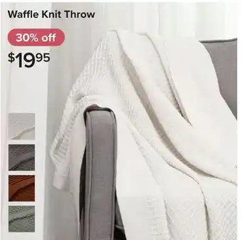 Linen Chest Waffle Knit Throw offer