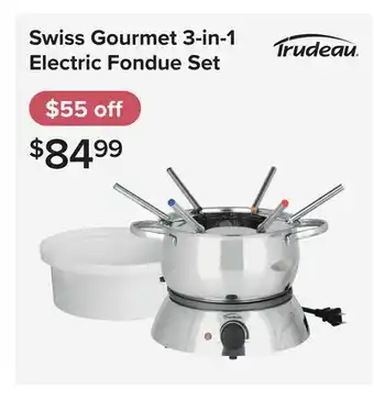 Linen Chest Swiss Gourmet 3-in-1 Electric Fondue Set offer
