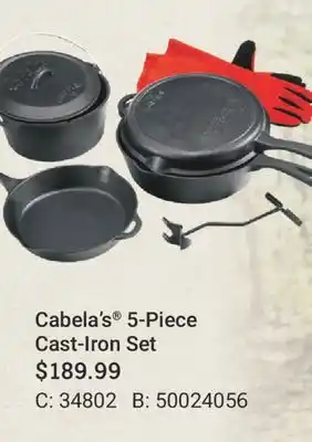 Bass Pro Cabela's 5-Piece Cast-Iron Set offer