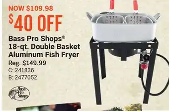 Bass Pro Bass Pro Shops 18-qt. Double Basket Aluminum Fish Fryer offer