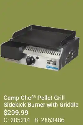 Bass Pro Camp Chef Pellet Grill Sidekick Burner with Griddle offer