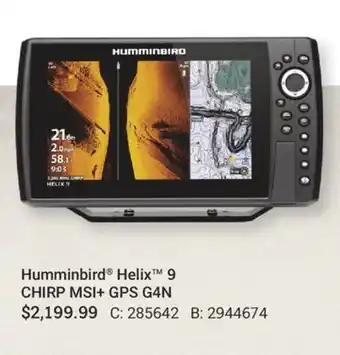 Bass Pro Humminbird Helix 9 CHIRP MSI+ GPS G4N offer
