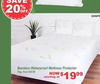 Oxford Mills Bamboo Waterproof Mattress Protector offer