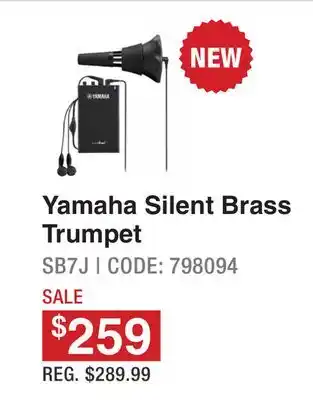 Long & McQuade Yamaha Silent Brass Trumpet Mute System offer