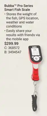 Bass Pro Bubba Pro Series Smart Fish Scale offer