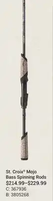 Bass Pro St. Croix Mojo Bass Spinning Rods offer