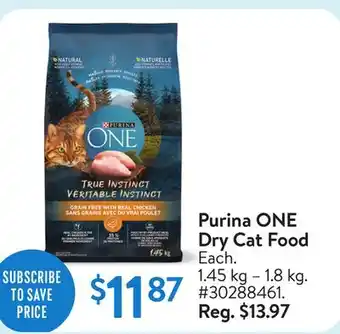 Walmart Purina ONE Dry Cat Food offer