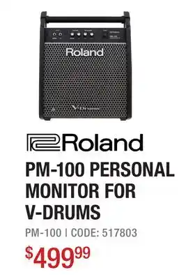 Long & McQuade Roland PM-100 Personal Monitor for V-Drums offer