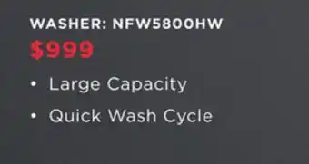 TA Appliances & Barbecues AMANA 5.0 CU. FT. I.E.C† FRONT LOAD WASHER offer