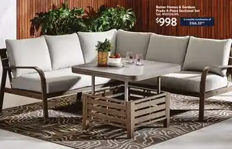 Walmart Better Homes & Gardens Prado 4-Piece Sectional Set offer