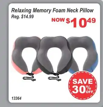 Oxford Mills Relaxing Memory Foam Neck Pillow offer