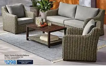 Walmart Better Homes & Gardens Bellamy 4-Piece Conversation Set offer