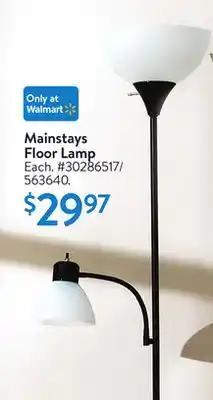 Walmart Mainstays Floor Lamp offer