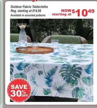 Oxford Mills Outdoor Fabric Tablecloths offer