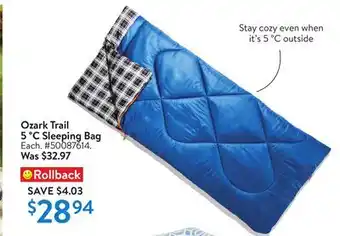 Walmart Ozark Trail 5 °C Sleeping Bag offer