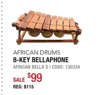 Long & McQuade African Drums 8-Key Bellaphone (Wood Xylophone) offer