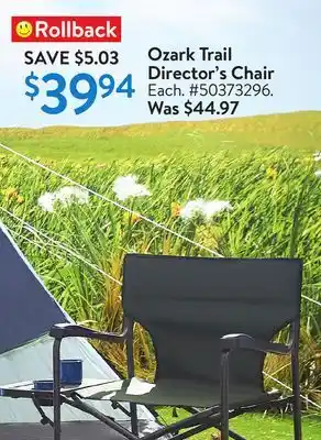 Walmart Ozark Trail Director's Chair offer