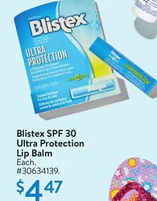 Walmart Blistex SPF 30 Ultra Protection Lip Balm offer