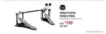 Long & McQuade Mapex 400 Double Pedal Single Chain Drive with Duo-Tone Beater offer