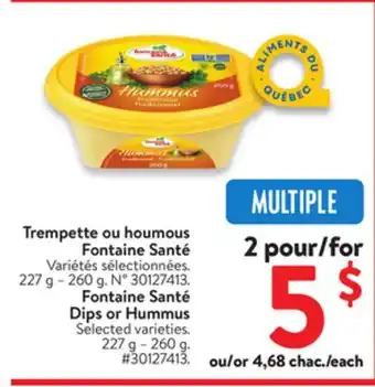 Walmart Fontaine Sante Dips or Hummus offer