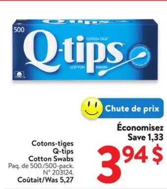 Walmart Q-tips Cotton Swags offer
