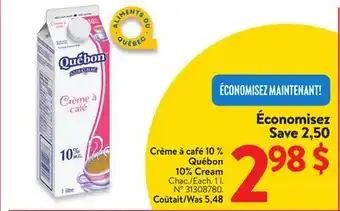 Walmart Québon 10% Cream offer