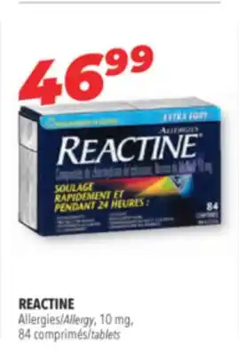 Familiprix REACTINE, Allergy, 10 mg, 84 tablets offer