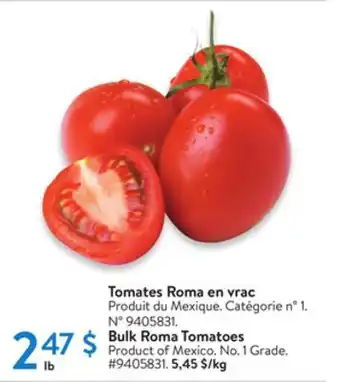 Walmart Bulk Roma Tomatoes offer