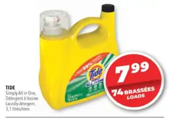 Familiprix TIDE, Simply All in One, Laundry detergent, 3,1 litres offer