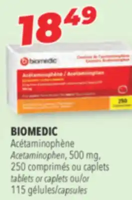Familiprix BIOMEDIC Acetaminophen 500 mg offer