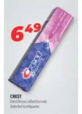 Familiprix CREST, Selected toothpastes offer