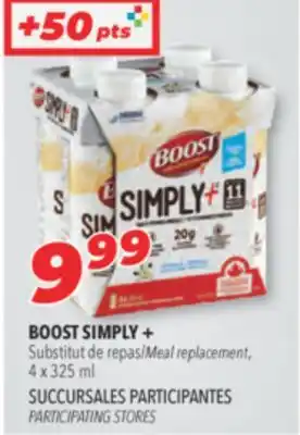 Familiprix BOOST SIMPLY + /Meal replacement, 4 x 325 ml offer
