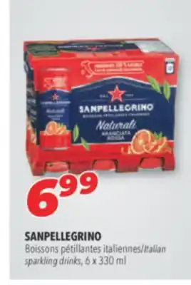 Familiprix SANPELLEGRINO Italian sparkling drinks, 6 x 330 ml offer