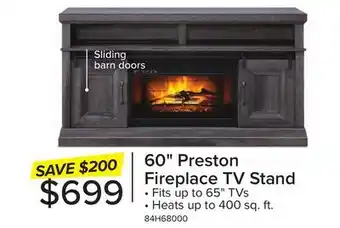 Leon's Preston Fireplace TV Stand - Charcoal offer