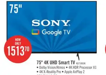 The Brick Sony BRAVIA 75 X80K 4K HDR LED Smart Google TV offer