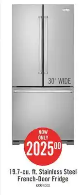 The Brick KitchenAid 19.7 Cu. Ft. French-Door Refrigerator with Interior Water Dispenser - Stainless Steel offer