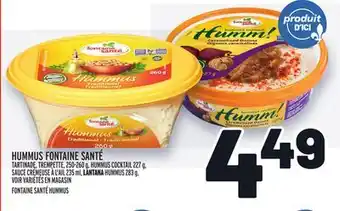 Metro HUMMUS FONTAINE SANTÉ | FONTAINE SANTÉ HUMMUS offer