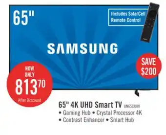 The Brick Samsung 65 CU8000 Crystal UHD 4K Smart TV offer