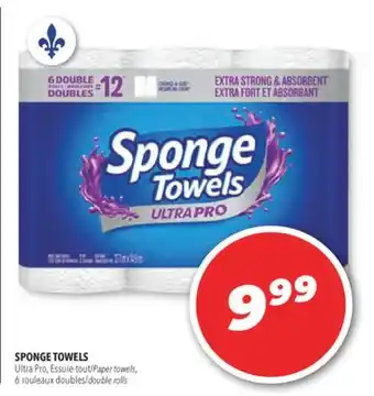 Familiprix SPONGE TOWELS, Ultra Pro, Paper towels, 6 rouleaux double rolls offer