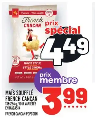 Metro MAÏS SOUFFLÉ FRENCH CANCAN | FRENCH CANCAN POPCORN offer