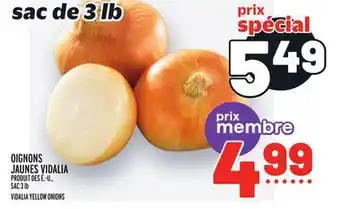 Metro OIGNONS JAUNES VIDALIA | VIDALIA YELLOW ONIONS offer