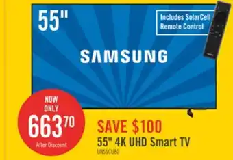 The Brick Samsung 55 CU8000 Crystal UHD 4K Smart TV offer