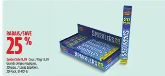 Canadian Tire Kaboom Large Sparklers, 20-Pack offer