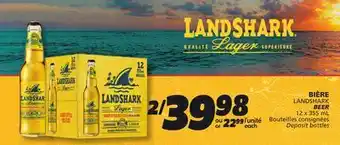 IGA LANDSHARK BEER offer