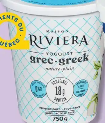 IGA RIVIERA GREEK YOGURT offer