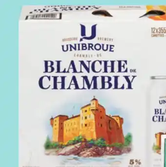 IGA UNIBROUE BLANCHE DE CHAMBLY BEER offer