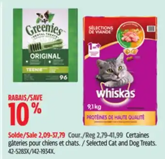 Canadian Tire Selected Cat and Dog Treats offer