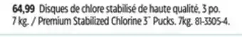 Canadian Tire Aquarius Premium Stabilized Chlorine 3 Pucks offer