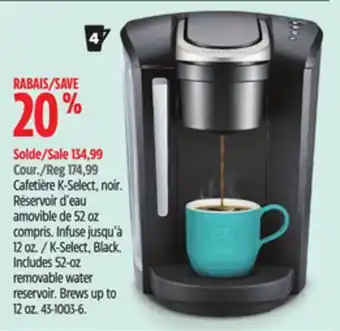 Canadian Tire Keurig K-Select, Black. Includes 52-oz removable water reservoir offer